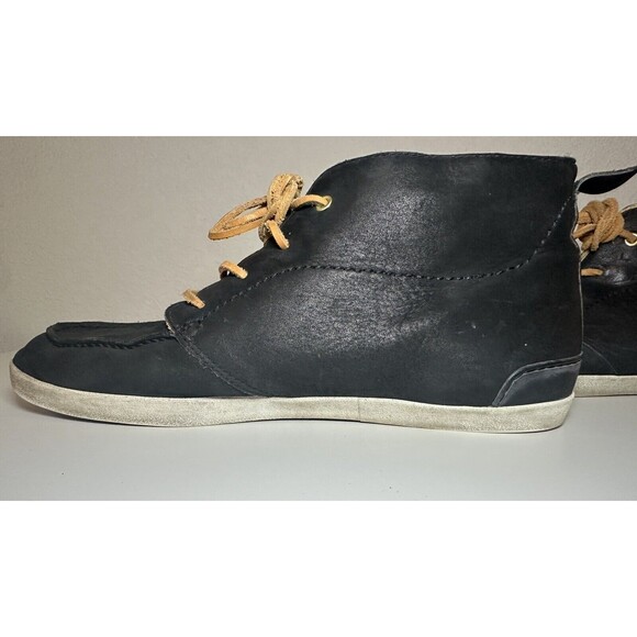 UGG Manhattan Chukka Ankle Boots‎ Shoes Black Leather Lace Up Men's SIZE 12 - Picture 9 of 14